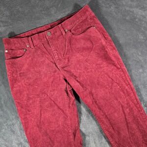 Brooks Brothers Slim‎ Fit Corduroy Pants Men's W36 L32 Burgundy Casual